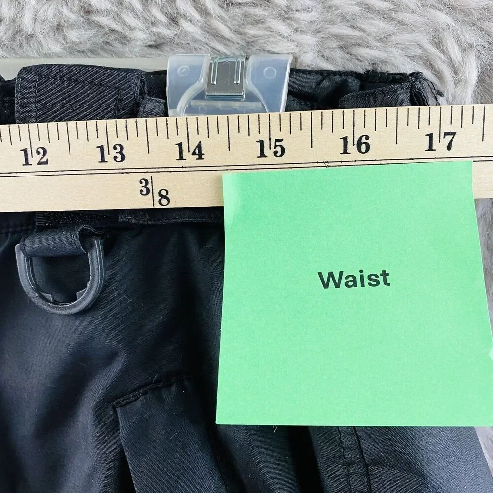 Sport Essentials Men's Large Black Insulated Nylon Snow Ski Cargo Pants Outdoor - Picture 7 of 14